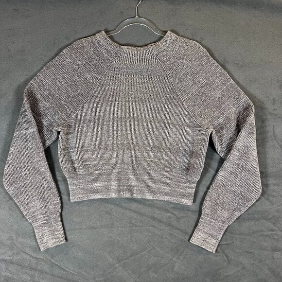 FREE PEOPLE Too Good Heathered Steel Grey Knit Pullover Sweater SMALL - Picture 2 of 5